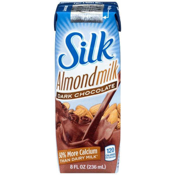 Silk Aseptic Pure Almond Dark Chocolate 8 Fluid Ounce - 18 Per Case.