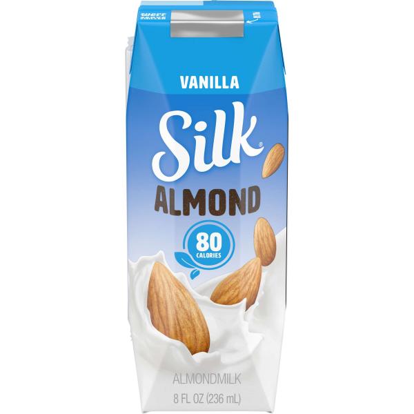Silk Aseptic Pure Almond Vanilla Box 8 Fluid Ounce - 18 Per Case.