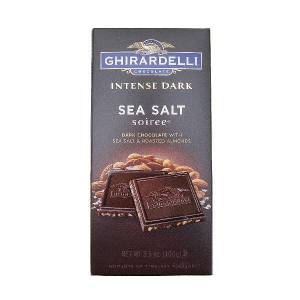 Ghirardelli Sea Salt Soiree Intense Dark 3.5 Ounce Size - 12 Per Case.