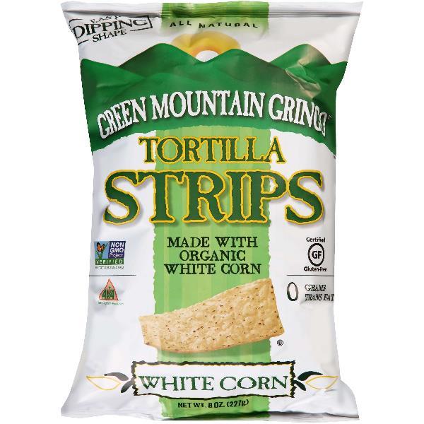 Green Mountain Gringo Organic White Tortilla Strips 1 Each - 12 Per Case.