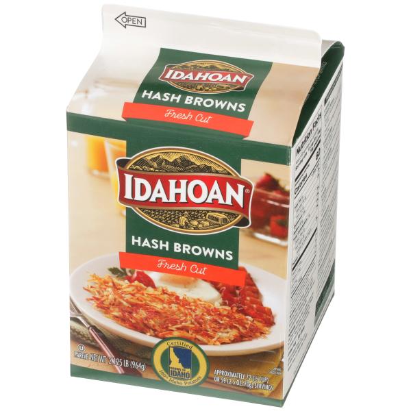 Idahoan® Shreds Fresh Cut Hash Browns Withseasoning Ctns 2.125 Pound Each - 6 Per Case.