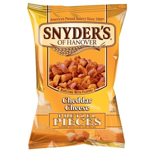 Snyder's Of Hanover Pretzel Pieces Cheddar Cheese 8 Ounce Size - 6 Per Case.