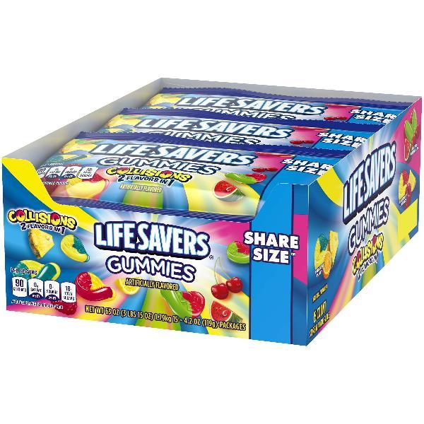 Life Savers Gummies Collisions Share SizeCs 4.2 Ounce Size - 90 Per Case.