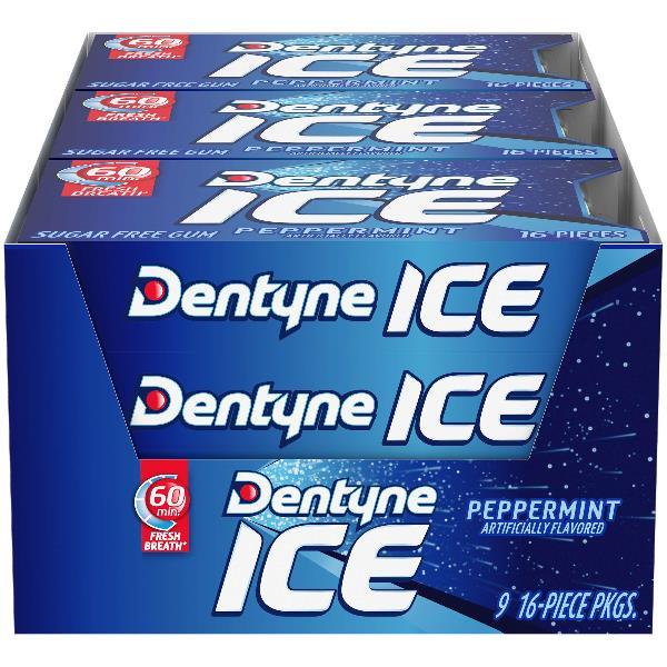 Pc Dentyne Ice Peppermint 16 Count Packs - 162 Per Case.