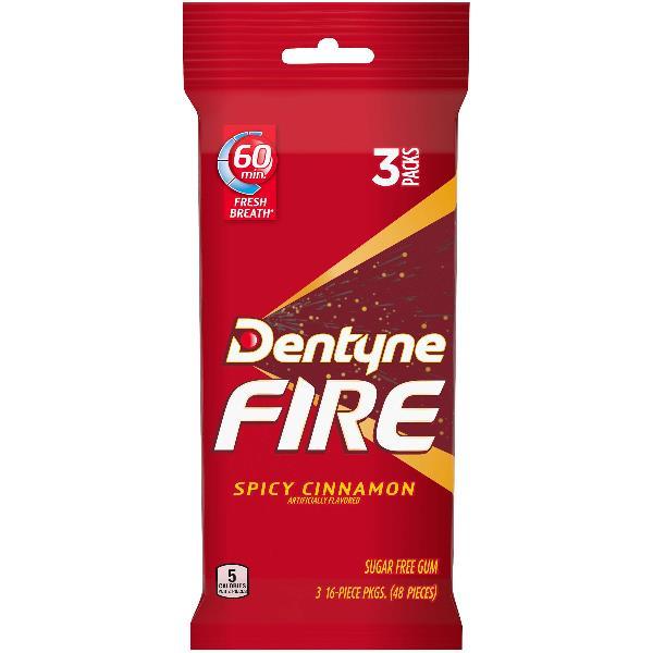 Dentyne Fire Gum Cinnamon Sugar Free Piece 2.387 Ounce Size - 20 Per Case.