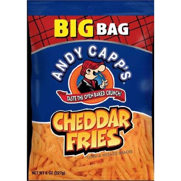 Andy Capp Cheddar Fries 8 Ounce Size - 8 Per Case.