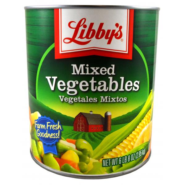 Libby Mixed Vegetables Low Sodium 104 Ounce Size - 6 Per Case.