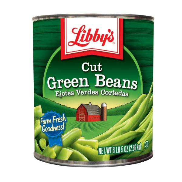 Libby Green Bean Cut Mix Sieve Low Sodium 101 Ounce Size - 6 Per Case.