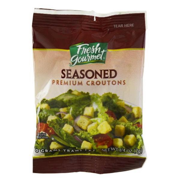 Fresh Gourmet Crouton Seasoned Cube Trans Fat Free 2.5 Pound Each - 4 Per Case.