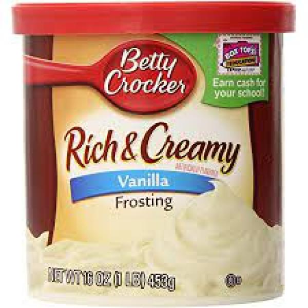 Betty Crocker™ Frosting Rich & Creamy Vanilla 16 Ounce Size - 8 Per Case.