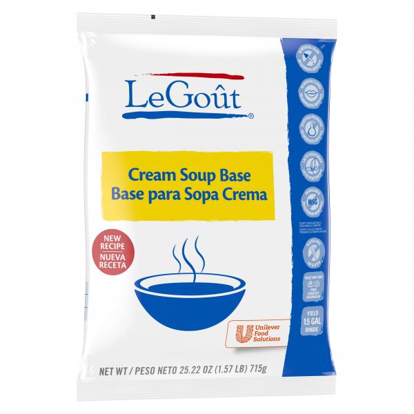 Legout Bases Bouillions Cream Soup Base Gluten Free 25.22 Ounce Size - 6 Per Case.