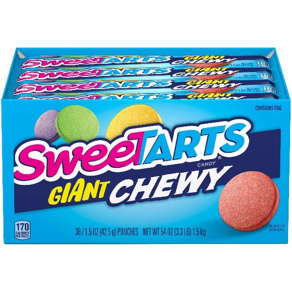 Sweetarts Giant Chewy Candies Rollwrap 1.5 Ounce Size - 360 Per Case.