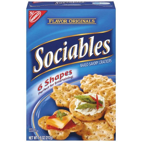 Flavor Originals Sociables Crackers Z 7.5 Ounce Size - 6 Per Case.