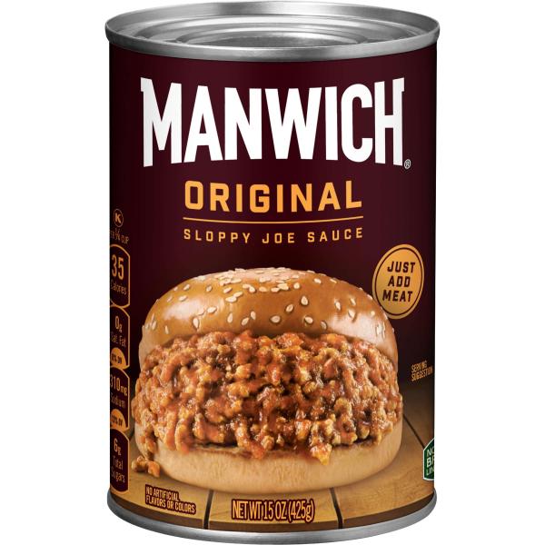Manwich Original Sloppy Joe Sauce Pack 15 Ounce Size - 24 Per Case.