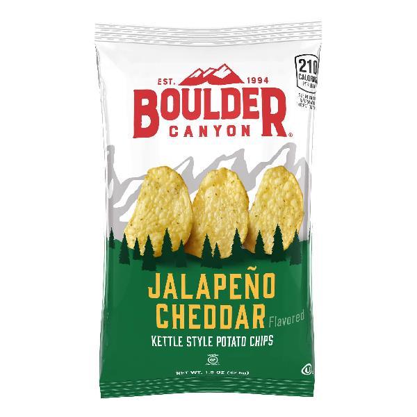 Boulder Jalapeno Cheddar Kettle Chip 1.5 Ounce Size - 55 Per Case.