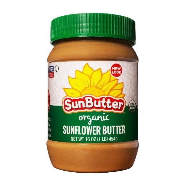 Sunbutter Spread Sunflower Seed Organic Unsweetened 1 Pound Each - 6 Per Case.