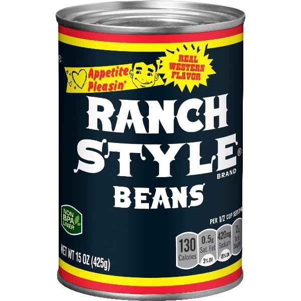 Ranch Style Canned Pinto Beans Real Westernflavor 15 Ounce Size - 12 Per Case.