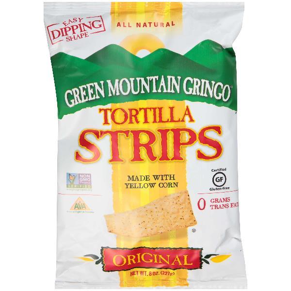 Green Mountain Gringo Tortilla Strips 8 Ounce Size - 12 Per Case.