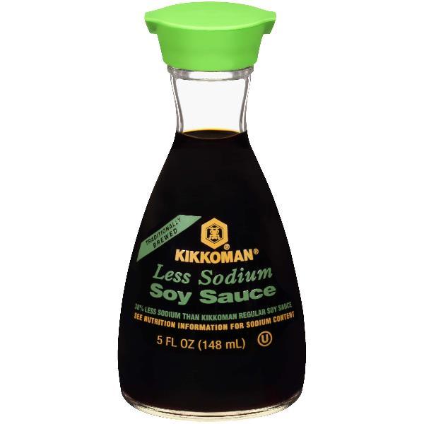 Kikkoman Less Sodium Soy Dispenser 5 Fluid Ounce - 12 Per Case.