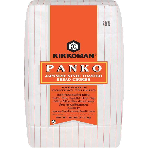 Kikkoman Panko Toasted Bread Crumbs 25 Pound Each - 1 Per Case.