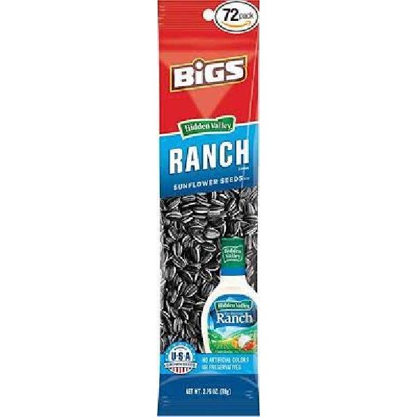 Bigs Hidden Valley Ranch Sunflower Seeds 2.75 Ounce Size - 72 Per Case.