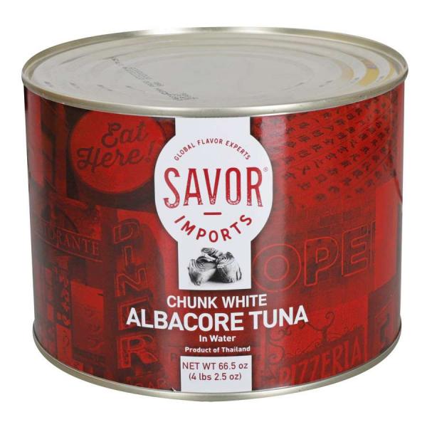 Savor Imports Tuna Albacore In Water 66.5 Ounce Size - 6 Per Case.