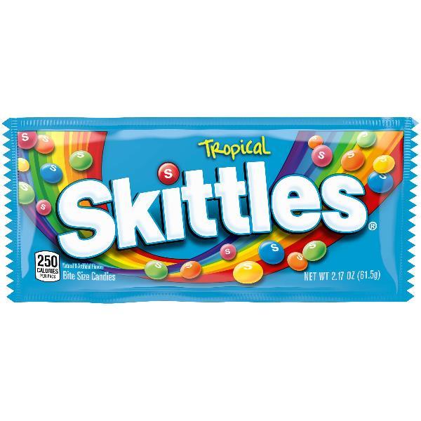 Skittles Tropical Singles Count Per 2.17 Ounce Size - 360 Per Case.
