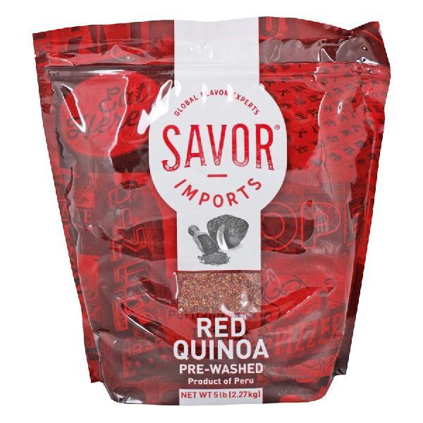 Savor Imports Grain Red Quinoa 5 Pound Each - 2 Per Case.