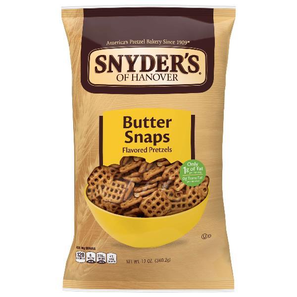 Snyder's Of Hanover Pretzels Butter Snaps 12 Ounce Size - 12 Per Case.