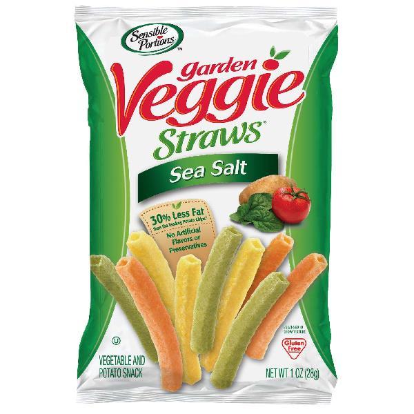 Sensible Portions Veggie Straws Sea Salt 1 Ounce Size - 24 Per Case.