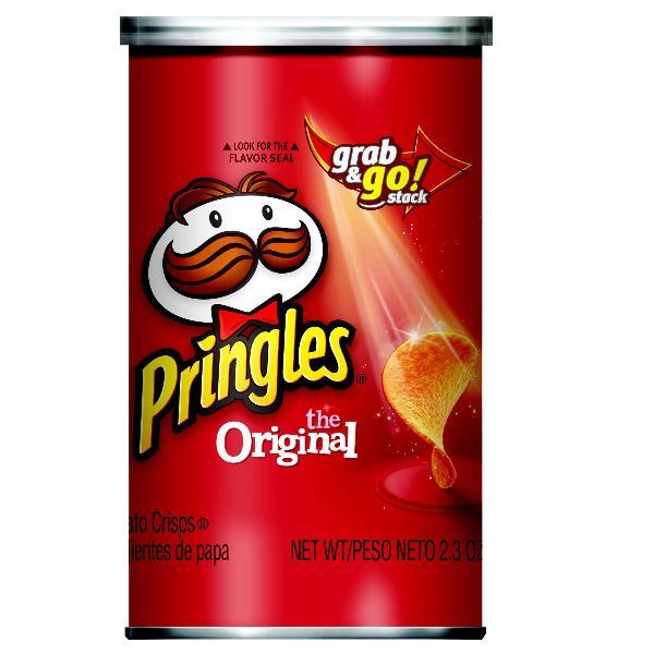 Pringles Original Grab & Go Potato Crisp, 2.3 Ounces - 12 Per Case.