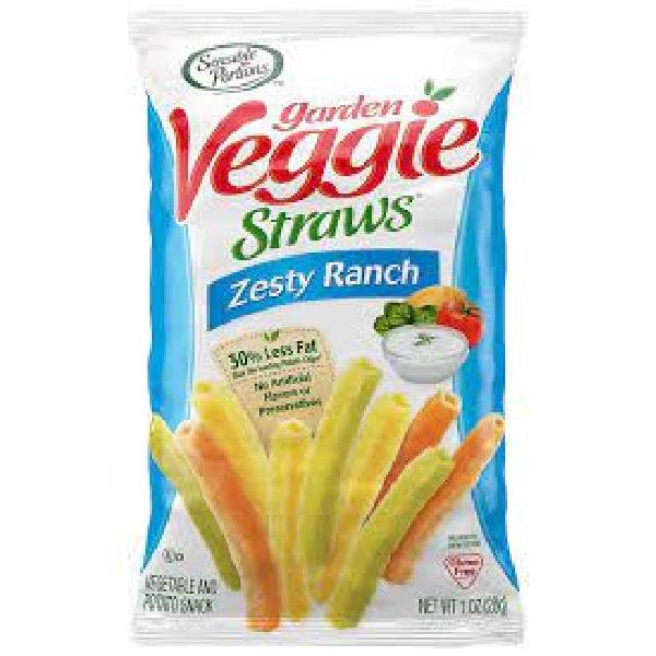 Sensible Portions Veggie Straw Ranch 1 Ounce Size - 24 Per Case.