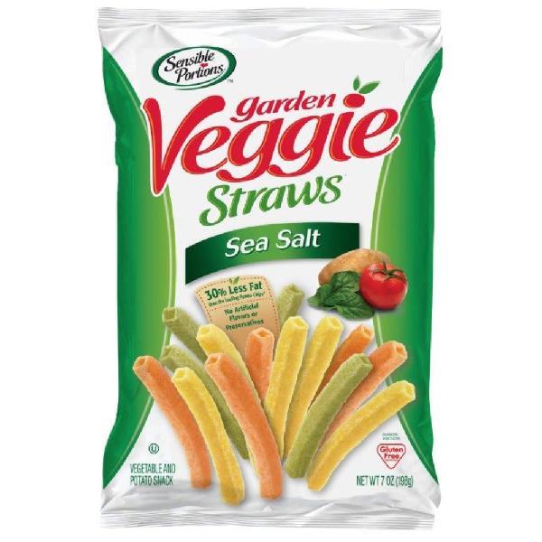 Sensible Portions Veggie Straw Sea Salt 7 Ounce Size - 12 Per Case.