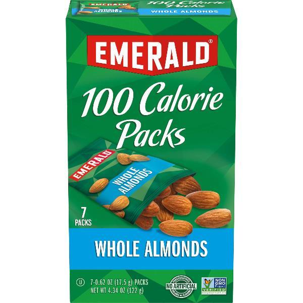 Emerald Natural Almonds Calorie 4.34 Ounce Size - 12 Per Case.