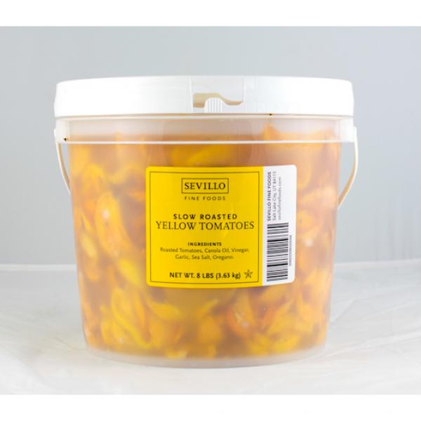 Sevillo Fine Foods Frozen Vegetable Yellow Slow Roasted Tomatoes 8 Pound Each - 1 Per Case.