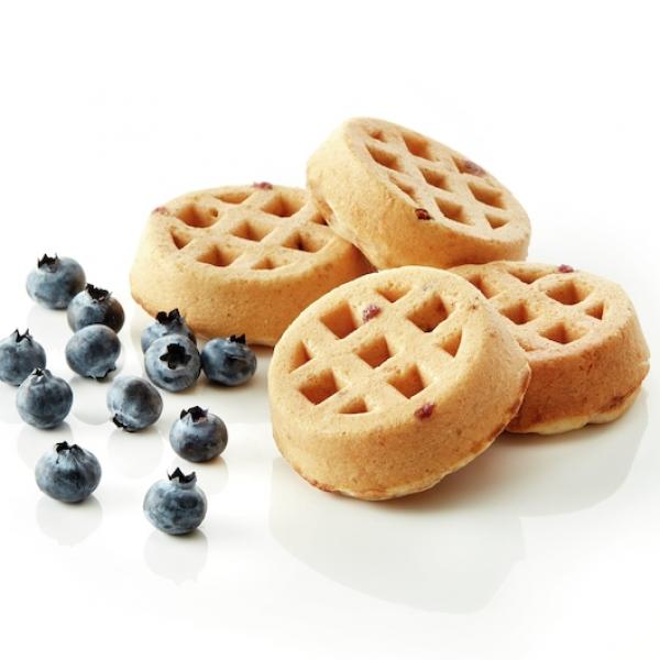 Pillsbury™ Frozen Mini Waffles Blueberry Bash™ 2.47 Ounce Size - 72 Per Case.