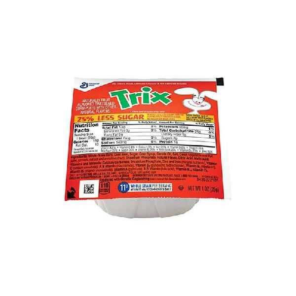 Trix™ Cereal Less Sugar Single Serve Bowlpak 1 Ounce Size - 96 Per Case.