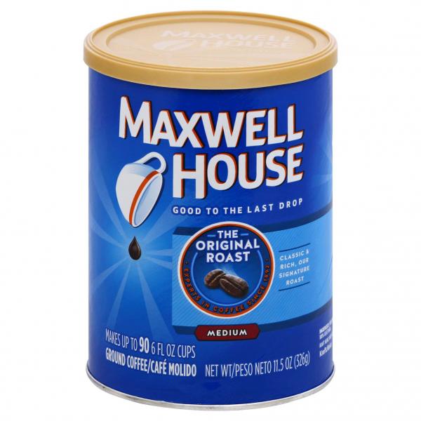 Maxwell House Original Ground Coffee, 11.5 Ounce Size - 6 Per Case.