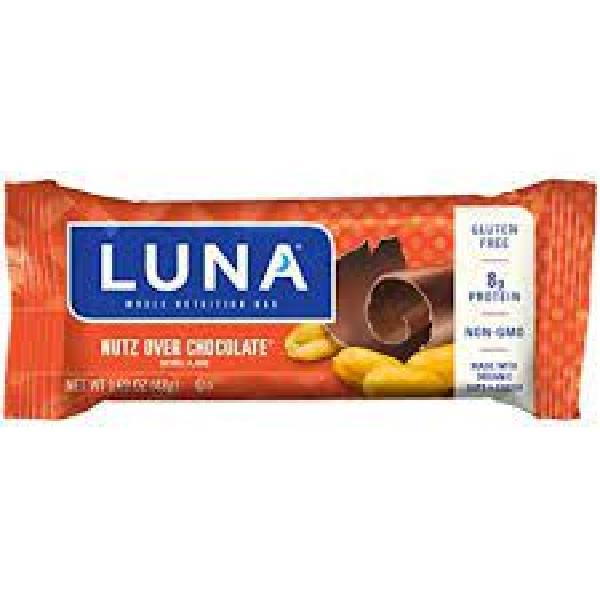 Luna Stacked Bar Nutz Over Chocolate Gram 48 Grams Each - 240 Per Case.