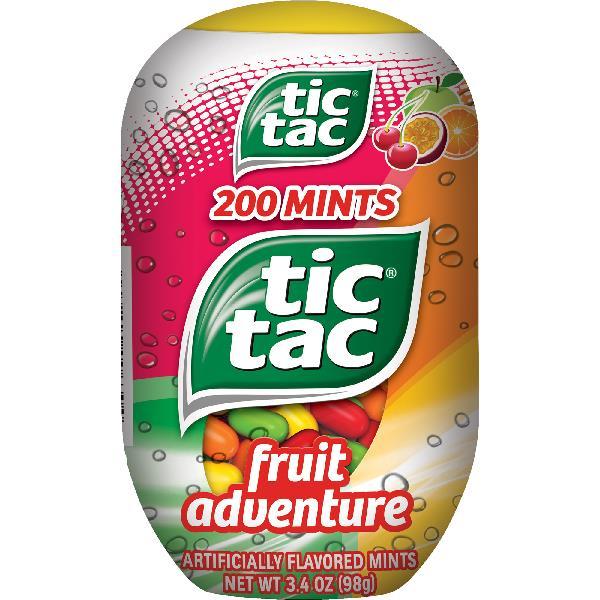 Tic Tac Txx Fruit Adventure Bottlepack 3.4 Ounce Size - 48 Per Case.