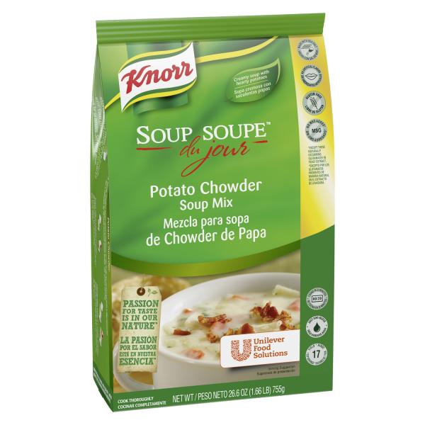 Knorr Soup Du Jour Potato Chowder 26.6 Fluid Ounce - 4 Per Case.