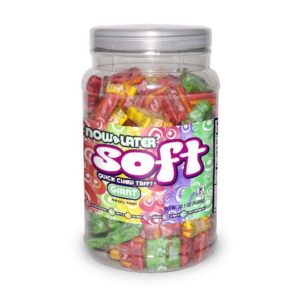 Now & Later Soft Assorted Jar 38.1 Ounce Size - 6 Per Case.