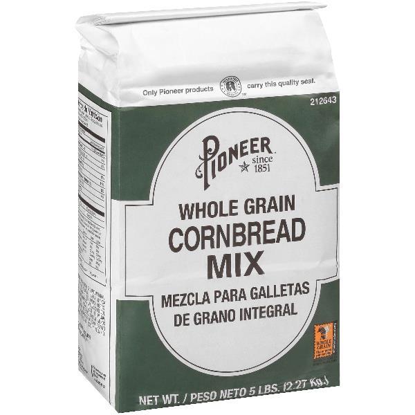 Pioneer Whole Grain Corn Bread Mix 5 Pound Each - 6 Per Case.