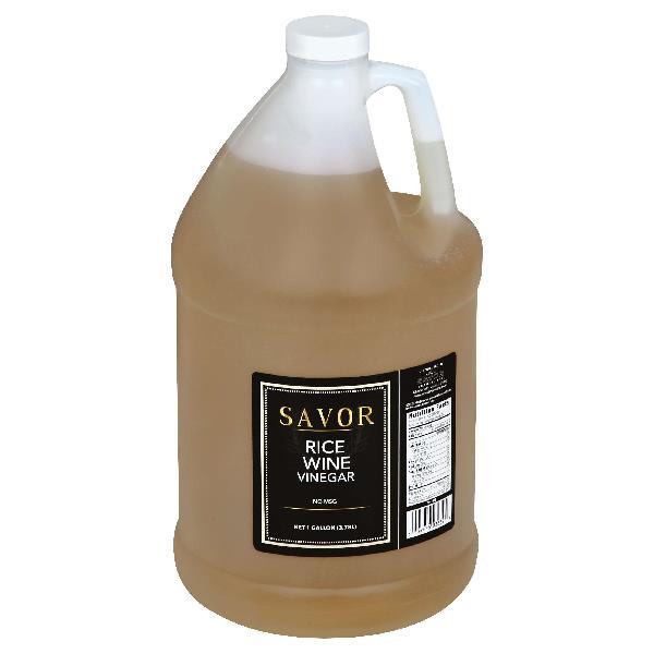 Savor Imports Unseasoned Rice Vinegar 1 Gallon - 4 Per Case.