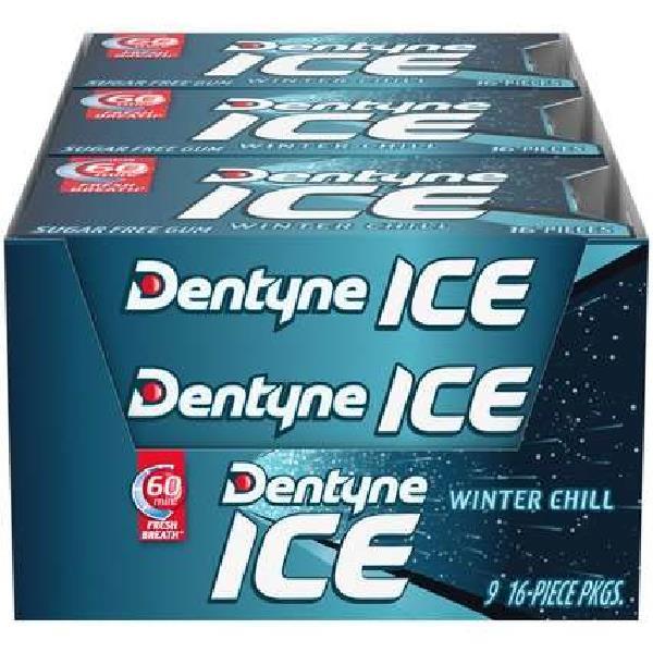 Pc Dentyne Ice Winter Chill 16 Count Packs - 162 Per Case.