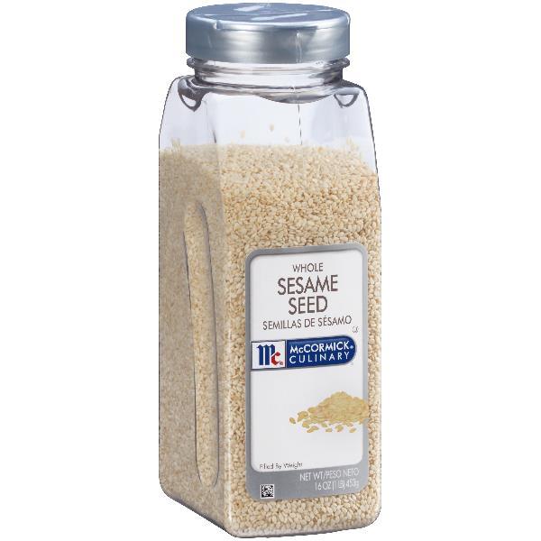 Mccormick Culinary White Sesame Seeds 16 Ounce Size - 6 Per Case.