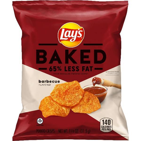 Lay's Baked Potato Crisps BBQ 1.125 Ounce Size - 64 Per Case.