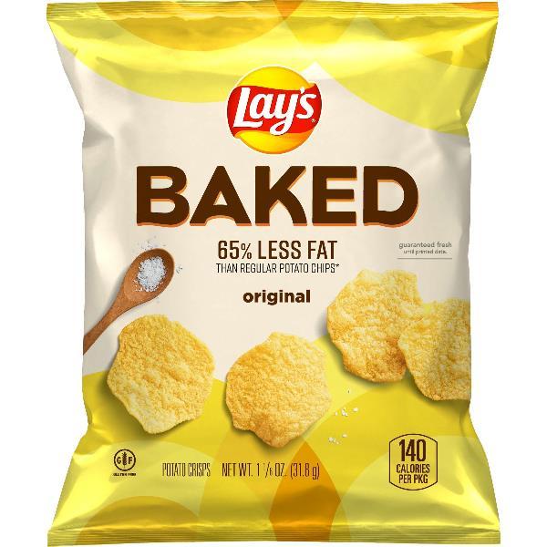 Lay's Baked Potato Crisps Original 1.125 Ounce Size - 64 Per Case.