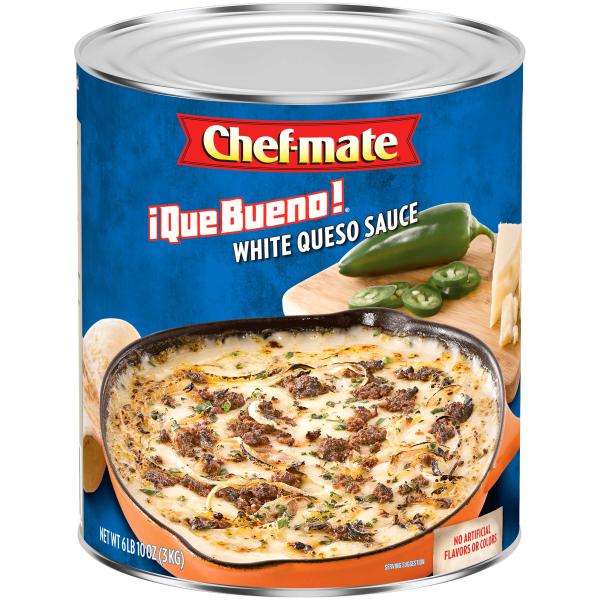 Chef Mate Que Bueno White Queso Sauce 106 Ounce Size - 6 Per Case.