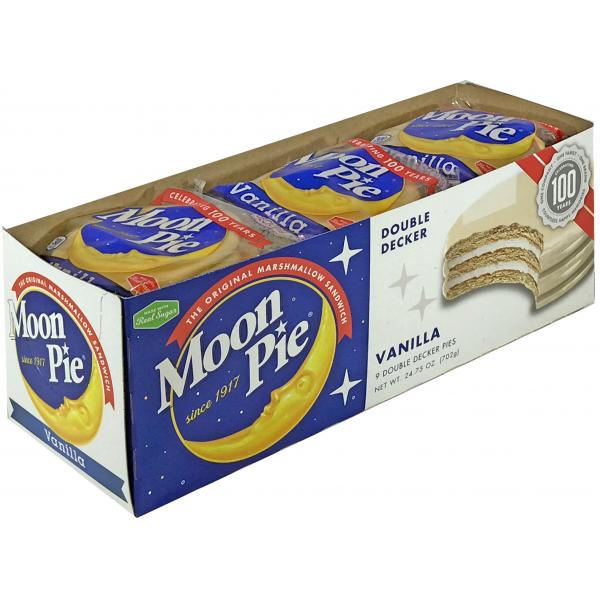 Vanilla Double Decker Moonpie Marshmallow Sandwich Case1 Each - 54 Per Case.